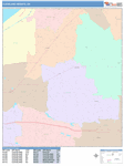 Cleveland Heights  Wall Map Color Cast Style